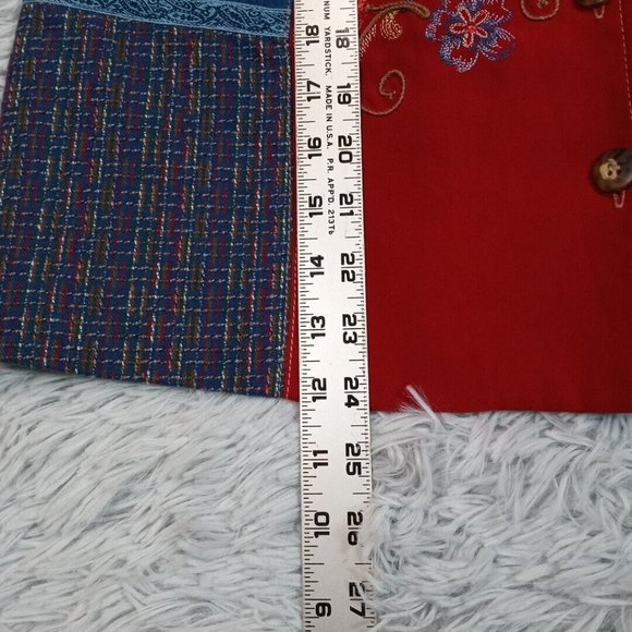 Vintage Koret Womens Jacket Blazer Blue Medium Lined Button Up Career Floral - Picture 14 of 15